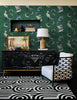 Brink and Campman Turnabouts Black Area Rug by Florence Broadhurst Room Image Feature