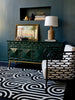 Brink and Campman Turnabouts Black Area Rug by Florence Broadhurst Room Image Feature
