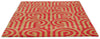 Brink and Campman Turnabouts Claret Area Rug by Florence Broadhurst Angle Image