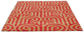 Brink and Campman Turnabouts Claret Area Rug by Florence Broadhurst Angle Image