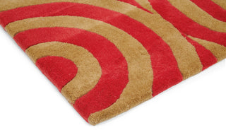 Brink and Campman Turnabouts Claret Area Rug by Florence Broadhurst Corner Image