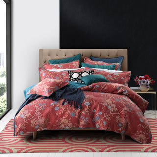 Brink and Campman Turnabouts Claret Area Rug by Florence Broadhurst Room Image Feature