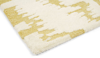 Brink and Campman Waterwave Stripe Citron Area Rug by Florence Broadhurst Corner Image