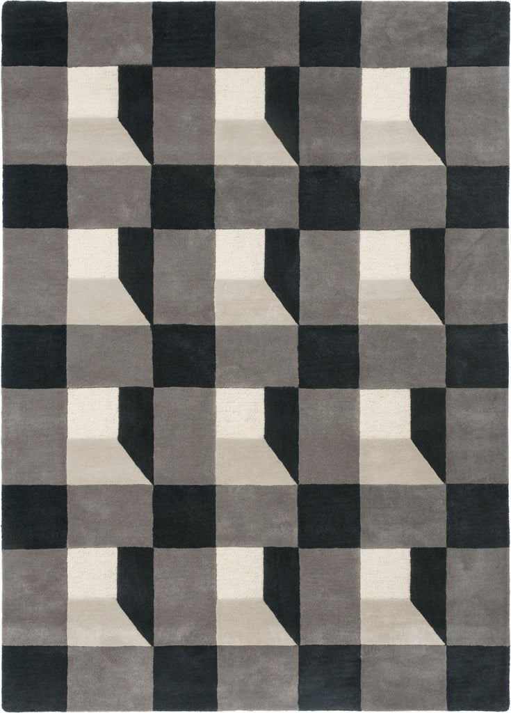 Brink and Campman Blocks Slate Area Rug by Harlequin main image