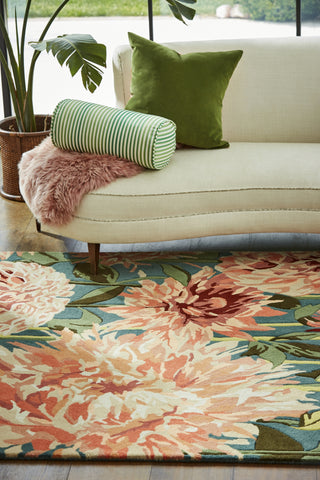Brink and Campman Dahlia Coral/Wilderness Area Rug by Harlequin Room Image Feature