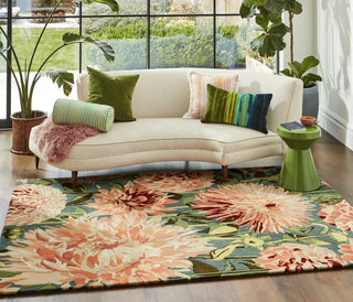 Brink and Campman Dahlia Coral/Wilderness Area Rug by Harlequin Room Image Feature