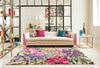 Brink and Campman Floreale Fuchsia Area Rug by Harlequin Room Image Feature