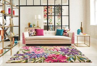 Brink and Campman Floreale Fuchsia Area Rug by Harlequin Room Image Feature
