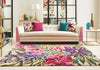 Brink and Campman Floreale Fuchsia Area Rug by Harlequin Room Image Feature