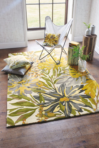 Brink and Campman Floreale Maize Area Rug by Harlequin Room Image Feature