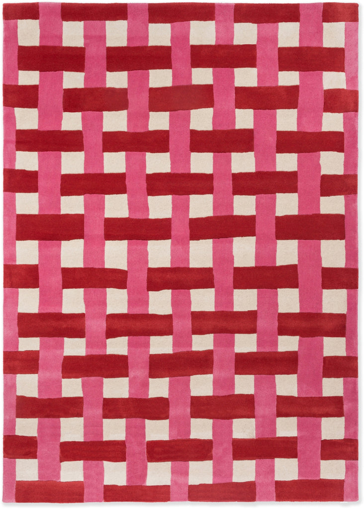 Brink and Campman Basket Weave Coral/Rose Area Rug by Harlequin x Sophie Robinson main image