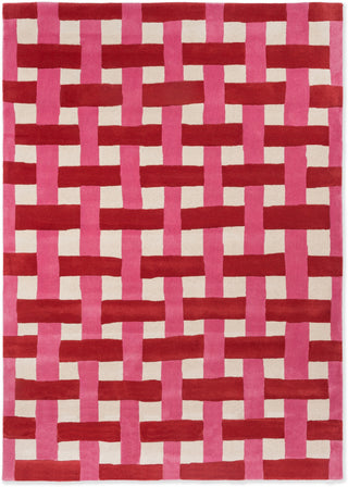 Brink and Campman Basket Weave Coral/Rose Area Rug by Harlequin x Sophie Robinson main image