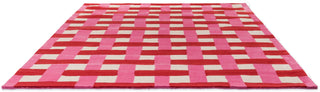 Brink and Campman Basket Weave Coral/Rose Area Rug by Harlequin x Sophie Robinson Angle Image