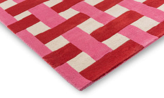 Brink and Campman Basket Weave Coral/Rose Area Rug by Harlequin x Sophie Robinson Corner Image
