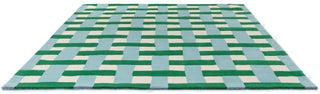 Brink and Campman Basket Weave Emerald/Aquamarine Area Rug by Harlequin x Sophie Robinson Angle Image