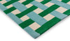 Brink and Campman Basket Weave Emerald/Aquamarine Area Rug by Harlequin x Sophie Robinson Corner Image
