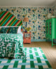 Brink and Campman Basket Weave Emerald/Aquamarine Area Rug by Harlequin x Sophie Robinson Room Image Feature