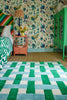 Brink and Campman Basket Weave Emerald/Aquamarine Area Rug by Harlequin x Sophie Robinson Room Image Feature