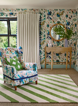 Brink and Campman Paper Straw Peridot Area Rug by Harlequin x Sophie Robinson Room Image Feature