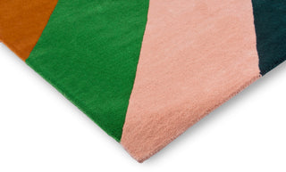 Brink and Campman Sherbet Stripe Emerald/Amber Area Rug by Harlequin x Sophie Robinson Corner Image