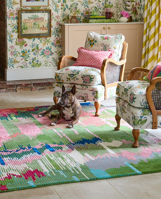 Brink and Campman Wilderness Peridot/Emerald Area Rug by Harlequin x Sophie Robinson Room Image Feature