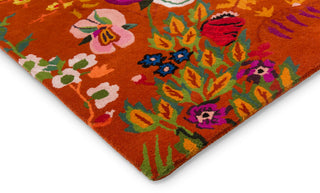 Brink and Campman Wonderland Floral Amber/Lapis Area Rug by Harlequin x Sophie Robinson Corner Image