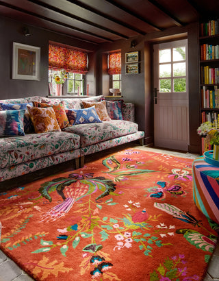 Brink and Campman Wonderland Floral Amber/Lapis Area Rug by Harlequin x Sophie Robinson Room Image Feature