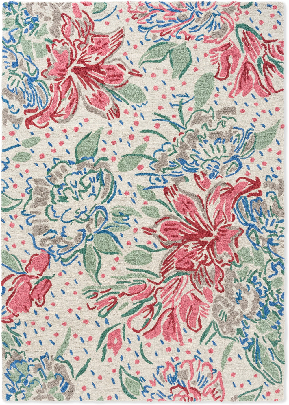 Brink and Campman Lilith Poppy Red Area Rug by Laura Ashley