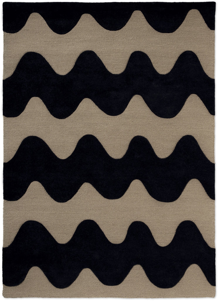 Brink and Campman Lokki Black Area Rug by Marimekko main image