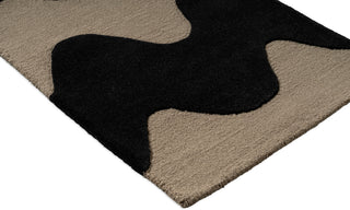 Brink and Campman Lokki Black Area Rug by Marimekko Runner Corner Image