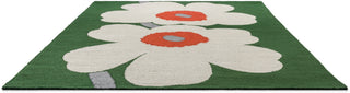 Brink and Campman Unikko Anniversary Green Area Rug by Marimekko Angle Image