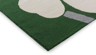 Brink and Campman Unikko Anniversary Green Area Rug by Marimekko Corner Image