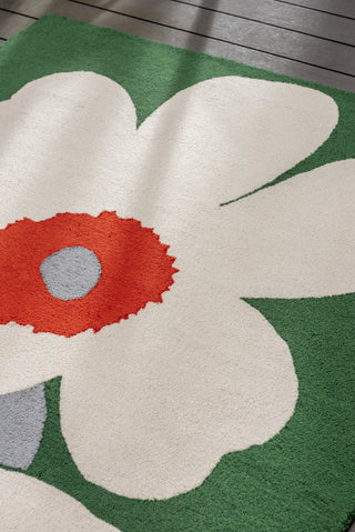 Brink and Campman Unikko Anniversary Green Area Rug by Marimekko Room Image Feature