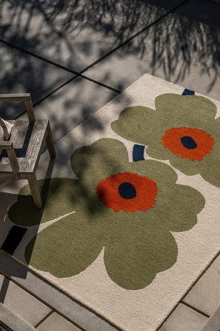 Brink and Campman Unikko Anniversary Dusty Green Area Rug by Marimekko Room Image Feature