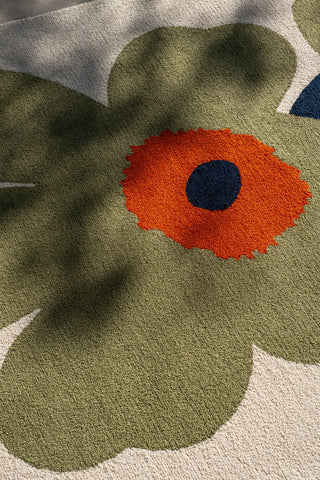 Brink and Campman Unikko Anniversary Dusty Green Area Rug by Marimekko Room Image Feature