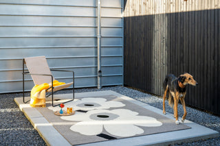 Brink and Campman Unikko Anniversary Grey Area Rug by Marimekko Room Image Feature