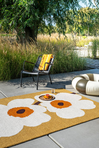 Brink and Campman Unikko Anniversary Honey Area Rug by Marimekko Room Image Feature