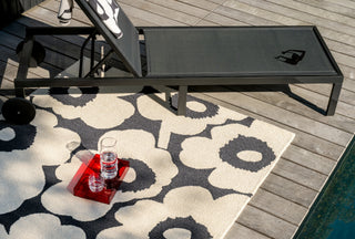 Brink and Campman Unikko Charcoal/White Area Rug by Marimekko Room Image Feature