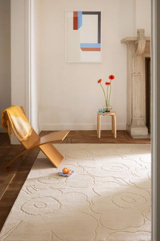 Brink and Campman Piirto Unikko Natural White Area Rug by Marimekko Room Image Feature
