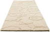 Brink and Campman Piirto Unikko Natural White Area Rug by Marimekko Runner Angle Image