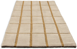 Brink and Campman Tiiliskivi Bronze Yellow Area Rug by Marimekko Runner Angle Image