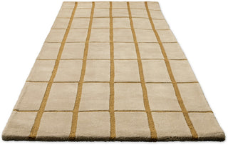 Brink and Campman Tiiliskivi Bronze Yellow Area Rug by Marimekko Runner Angle Image