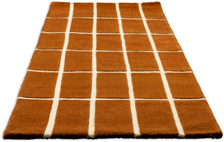 Brink and Campman Tiiliskivi Brown Area Rug by Marimekko Runner Angle Image
