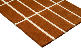 Brink and Campman Tiiliskivi Brown Area Rug by Marimekko Runner Corner Image