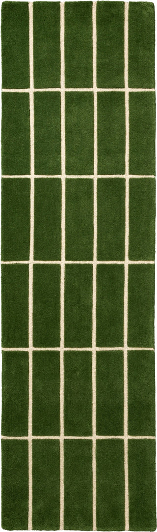 Brink and Campman Tiiliskivi Green Area Rug by Marimekko Runner Main Image