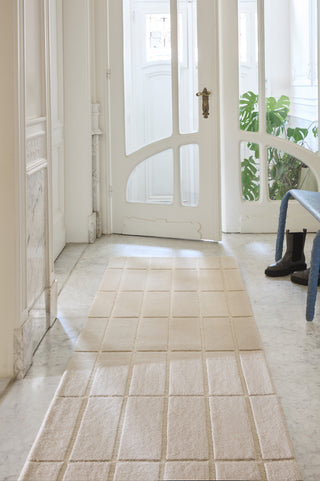 Brink and Campman Tiiliskivi Natural White Area Rug by Marimekko Runner Room Image Feature