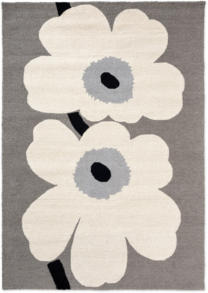 Brink and Campman Unikko Anniversary Grey Area Rug by Marimekko main image