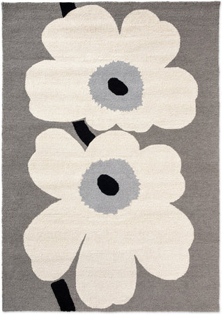 Brink and Campman Unikko Anniversary Grey Area Rug by Marimekko main image