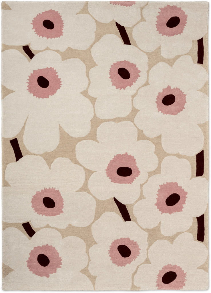 Brink and Campman Unikko Beige/Pink Area Rug by Marimekko main image