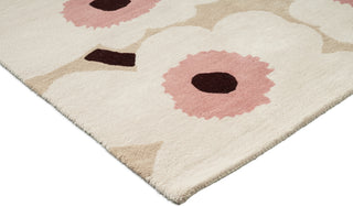 Brink and Campman Unikko Beige/Pink Area Rug by Marimekko Corner Image